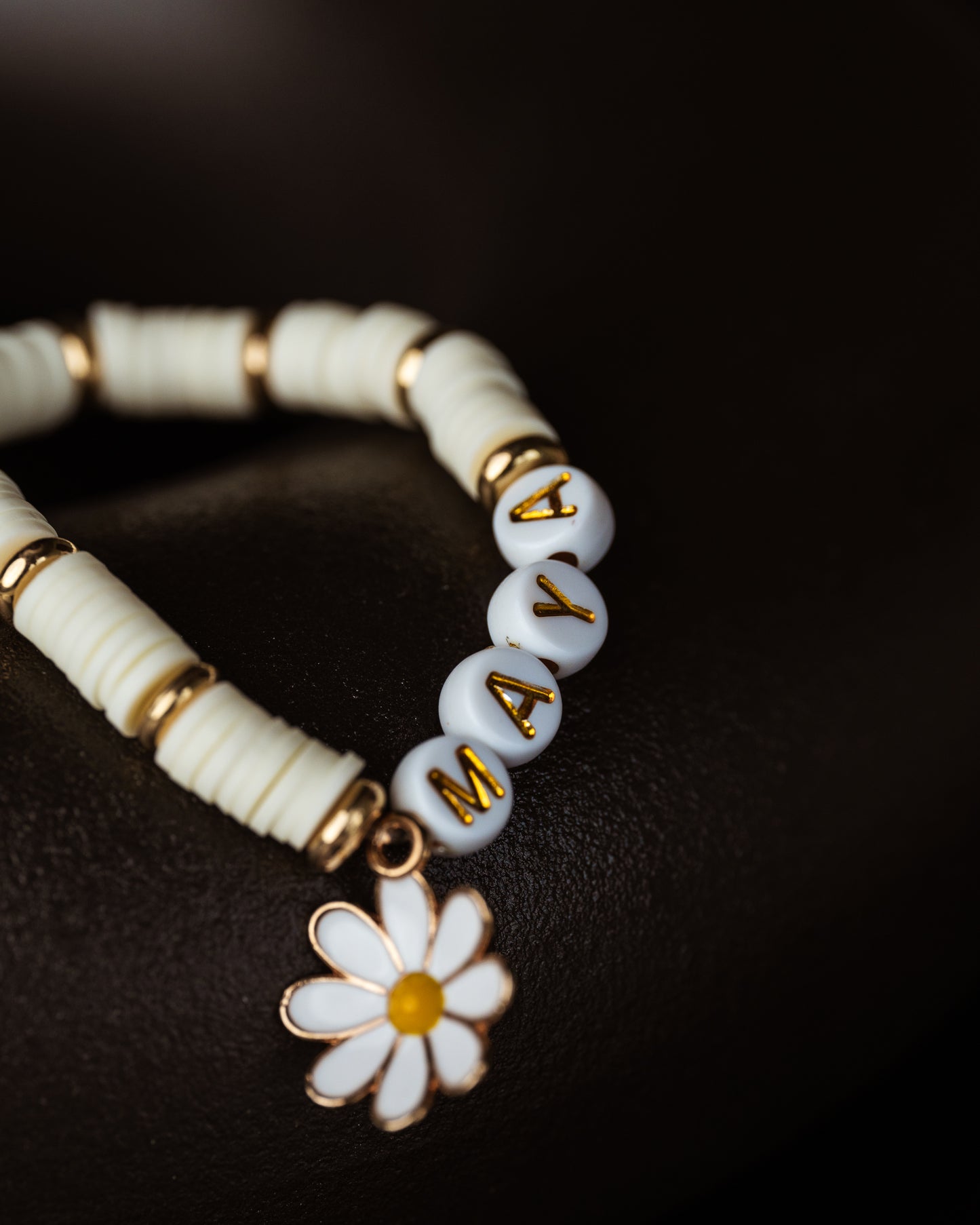 Girls Organic Beads with Sunflower Bracelet "Maya"