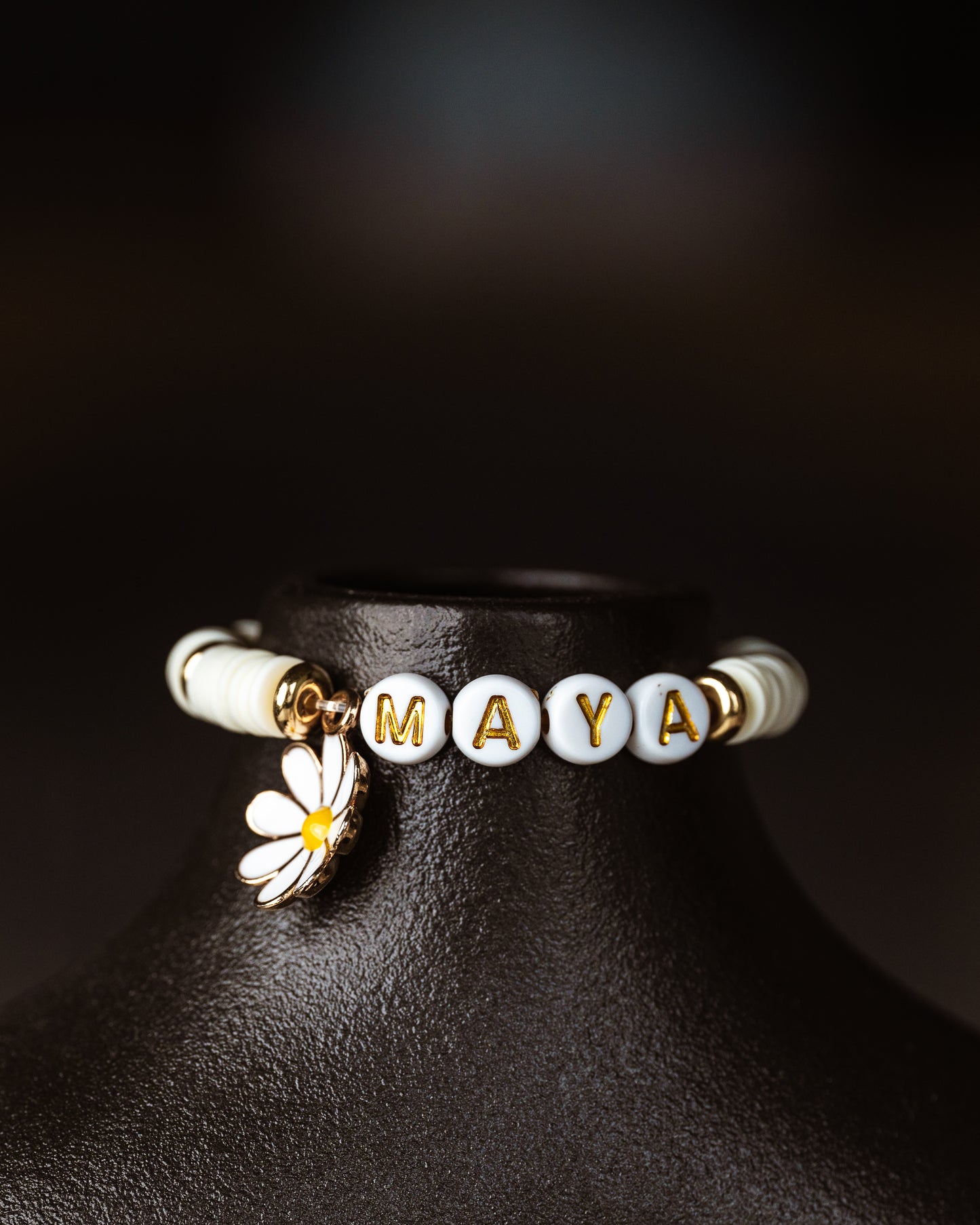 Girls Organic Beads with Sunflower Bracelet "Maya"