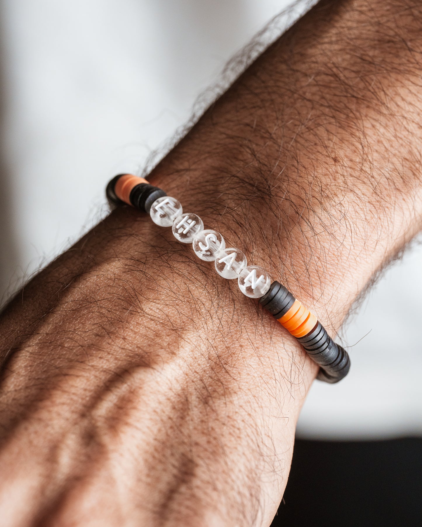 Men's Organic Rubber Beads "Ehsan"